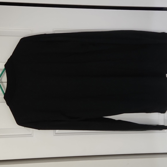 Perry Ellis black long sleeve 2 buttons at collar. Cotton Collared soft Medium M - Picture 6 of 6